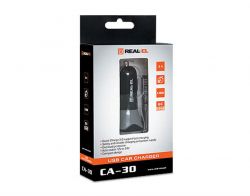 Автомобільний зарядний пристрій REAL-EL CA-30 QC3.0 (1USBx3A) Black/Grey - Картинка 7