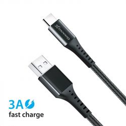   USB 2.0 AM to Type-C 1.2m Black Grand-X (FC-12B) -  2
