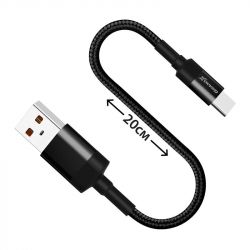 Кабель Grand-X USB-USB Type-C, Cu, 0.2м Black (FM-20C) - Картинка 2