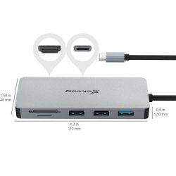  USB 3.1 Type-C Grand-X PD harging HDMI/3USB/Type-C/OTG/CR (SG-512) -  9