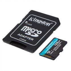   MicroSDXC  128GB UHS-I/U3 Class 10 Kingston Canvas Go! Plus R170/W90MB/s + SD- (SDCG3/128GB) -  2