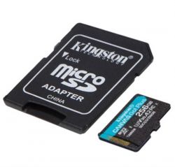  MicroSDXC  256GB UHS-I/U3 Class 10 Kingston Canvas Go! Plus R170/W90MB/s + SD- (SDCG3/256GB) -  2