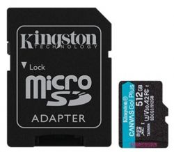 MicroSDXC  512GB UHS-I/U3 Class 10 Kingston Canvas Go! Plus R170/W90MB/s+ SD- (SDCG3/512GB)