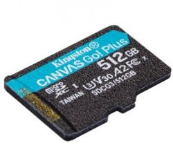   MicroSDXC  512GB UHS-I/U3 Class 10 Kingston Canvas Go! Plus R170/W90MB/s (SDCG3/512GBSP) -  2