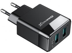   Grand-X 2USB 5V 2,4A + micro-USB cable (CH-50U)