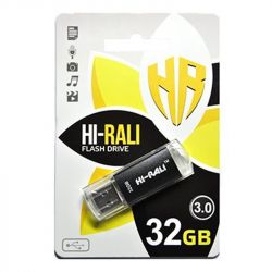 USB 3.0 Flash Drive 32Gb Hi-Rali Rocket series Black, HI-32GB3VCBK -  1