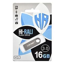 USB 3.0 Flash Drive 16Gb Hi-Rali Shuttle series Silver (HI-16GB3SHSL) -  1