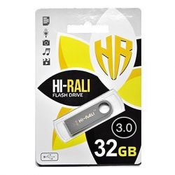 USB 3.0 Flash Drive 32Gb Hi-Rali Shuttle series Silver (HI-32GB3SHSL)