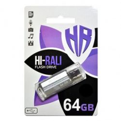 USB Flash Drive 64Gb Hi-Rali Corsair series Silver, HI-64GBCORSL