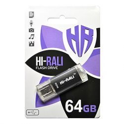 USB Flash Drive 64Gb Hi-Rali Rocket series Black, HI-64GBVCBK