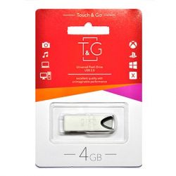 USB Flash Drive 4Gb T&G 117 Metal series Silver (TG117SL-4G)