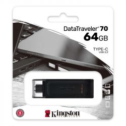 USB3.2 64GB Type-C Kingston DataTraveler 70 Black (DT70/64GB) -  3