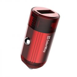 Автомобільний зарядний пристрій ColorWay (1USBх3А) QC3.0 Red (CW-CHA012Q-RD) - Картинка 3