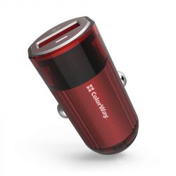 Автомобільний зарядний пристрій ColorWay (1USBх3А) QC3.0 Red (CW-CHA012Q-RD) - Картинка 5