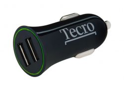    Tecro, Black, DC 12/24 , 2xUSB, 2.1A (TCR-0221AB) -  1