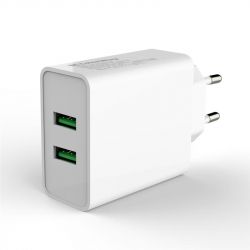    ColorWay, White, 2xUSB, 2.4A, Quick Charge (CW-CHS017Q-WT) -  5