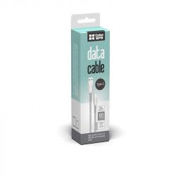 Кабель ColorWay USB-USB Type-C (line-drawing), 2.4А, 1м, White (CW-CBUC029-WH) - Картинка 3