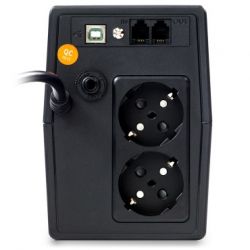 Джерело безперебійного живлення NJOY Horus Plus 600 (PWUP-LI060H1-AZ01B) Lin.int., AVR, 2 x евро, USB, LCD, пластик - Картинка 5