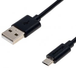  Grand-X USB-microUSB, Cu, 2.5 Black (PM025B) box -  2