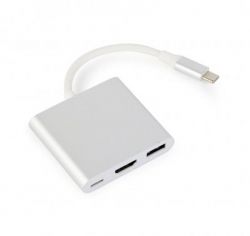  Cablexpert (A-CM-HDMIF-02-SV) USB-C - HDMI/USB/USB-C -  1