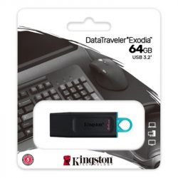 USB3.2 64GB Kingston DataTraveler Exodia Black/Teal (DTX/64GB) - �������� 3