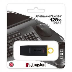 USB3.2 128GB Kingston DataTraveler Exodia Black/Yellow (DTX/128GB) -  3