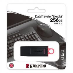 USB 3.2 Flash Drive 256Gb Kingston DataTraveler Exodia, Black/Red (DTX/256GB) -  3