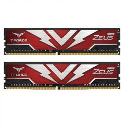 ' 8Gb x 2 (16Gb Kit) DDR4, 3000 MHz, Team T-Force Zeus, Red, 16-18-18-38, 1.35V (TTZD416G3000HC16CDC01)