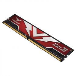 ' 8Gb x 2 (16Gb Kit) DDR4, 3000 MHz, Team T-Force Zeus, Red, 16-18-18-38, 1.35V (TTZD416G3000HC16CDC01) -  3