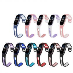 ������� BeCover Sport Style ��� Xiaomi Mi Smart Band 5/Mi Smart Band 6/Mi Smart Band 7 White-Pink (705174) - �������� 4