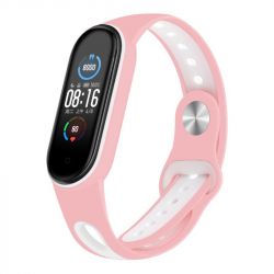  BeCover Sport Style  Xiaomi Mi Smart Band 5 Pink-White (705173)
