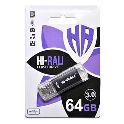 USB 3.0 Flash Drive 64Gb Hi-Rali Rocket series Black / HI-64GB3VCBK -  1