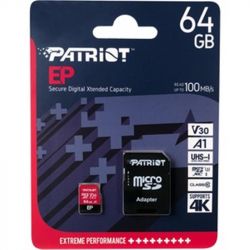 '  `i MicroSDXC 64GB UHS-I/U3 Class 10 Patriot EP A1 R90/W80MB/s + SD-adapter (PEF64GEP31MCX) -  2