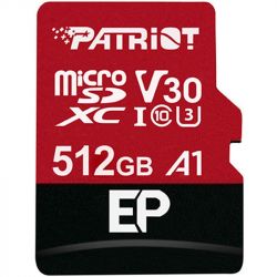  '  `i MicroSDXC 512GB UHS-I/U3 Class 10 Patriot EP A1 R90/W80MB/s + SD-adapter (PEF512GEP31MCX) -  1
