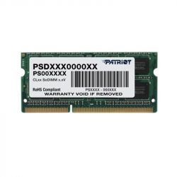 Память SO-DIMM 4Gb, DDR3, 1333 MHz, Patriot, 1.5V (PSD34G13332S)