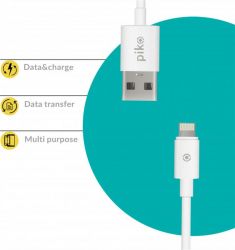   USB 2.0 AM to Lightning 0.2m white Piko (1283126493836) -  2