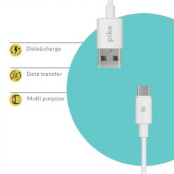  Piko CB-UM11 USB-microUSB 1.2 White (1283126496172) -  2
