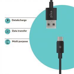  Piko CB-UM11 USB-microUSB 1.2 Black (1283126494918) -  2