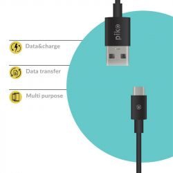   USB 2.0 AM to Type-C 2.0m CB-UT12 black Piko (1283126493850) -  2