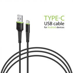  Intaleo CBFLEXT0 USB-USB Type-C 0.2 Black (1283126487446) -  1