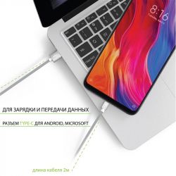 Кабель Intaleo CBGNYT2 USB-USB Type-C 2м Grey (1283126489143) - Картинка 3