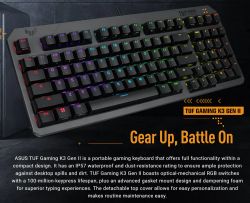 Клавиатура Asus TUF Gaming K3 Gen II Opti-Mech RGB 97key Switches ABS Black (90MP0390-BKMA00)_promo - Картинка 3