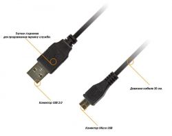  Piko (1283126474071) USB2.0 AM-MicroUSB BM, 0.3, Black -  2