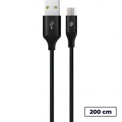  Ttec (2DK21S) USB - icroUSB AlumiCable XL, 2, Black -  1