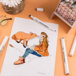 Спиртові маркери Arrtx Alp ASM-02SK 36 кольорів, відтінку шкіри (LC302208) - Картинка 6