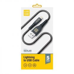 Кабель Luxe Cube Kevlar USB-Lightning, 1.2м, чорний (8886668686440) - Картинка 2