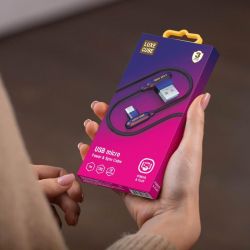 Кабель Luxe Cube Game USB-microUSB, 1м, чорний (8886668686143) - Картинка 2