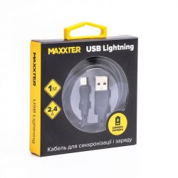 Кабель USB 2.0 Lightning - 1.0 м Maxxter UB-L-USB-02-1m, 2.1А - Картинка 2