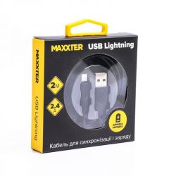   USB 2.0 AM to Lightning 2.0m Maxxter (UB-L-USB-02-2m) -  2
