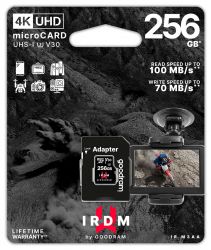 MicroSDXC  256GB UHS-I/U3 Class 10 GoodRam IRDM + SD- R100/W70MB/s (IR-M3AA-2560R12)
